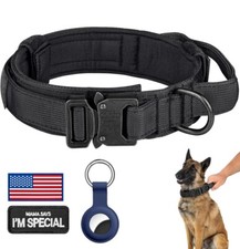 Tactical Dog Collar, Adjustable Military Training Nylon Dog Collar .