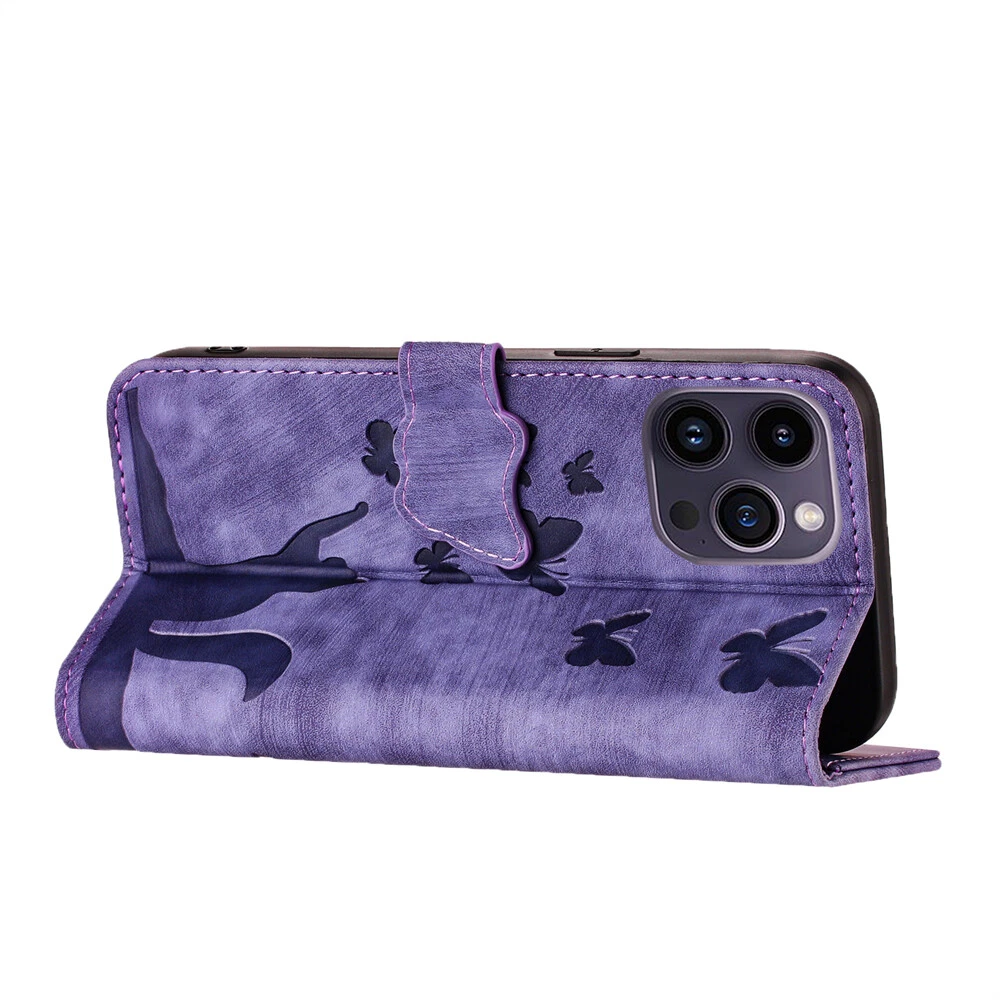 Magnetic Leather Flip Wallet Phone Case for iPhone 15 Pro Max 14 13 12 XR 6