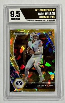 2021 Panini Prizm Draft Picks #105 Zach Wilson Rookie Card – Graded 10, 1st Graded, RC Jets