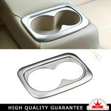 Rear Water Cup Holder Panel Trim 1* For Honda Civic 10th 2016-2021 Silver Matte