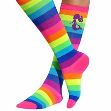 Bubblegum Divas Girls Mermaid Rainbow Knee High Socks Women Shoe SZ 4-11 Kids