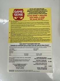 Nintendo Game Genie Video Game Enhancer NES With Manuals & Inserts