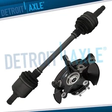 2pc Front Left Steering Knuckle Wheel Hub CV Axle Shaft for 2005-08 Honda Pilot