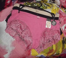 3 PRIMA VALENTINA 854132X PLUS SIZE CPK I'M SO SOFT LACE LEGS HIPSTER PANTIES 3X