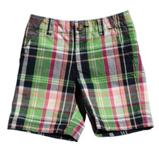 GYMBOREE Dressed Up Girl's Navy, Pink Green White Plaid Shorts Size 5T