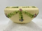 Roseville Pottery La Rose 128-7 Console Bowl Eggshell / Cream Vintage