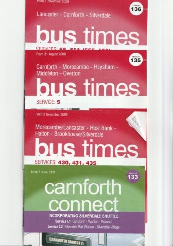 North Lancs Bus timetable leaflets 2008/9