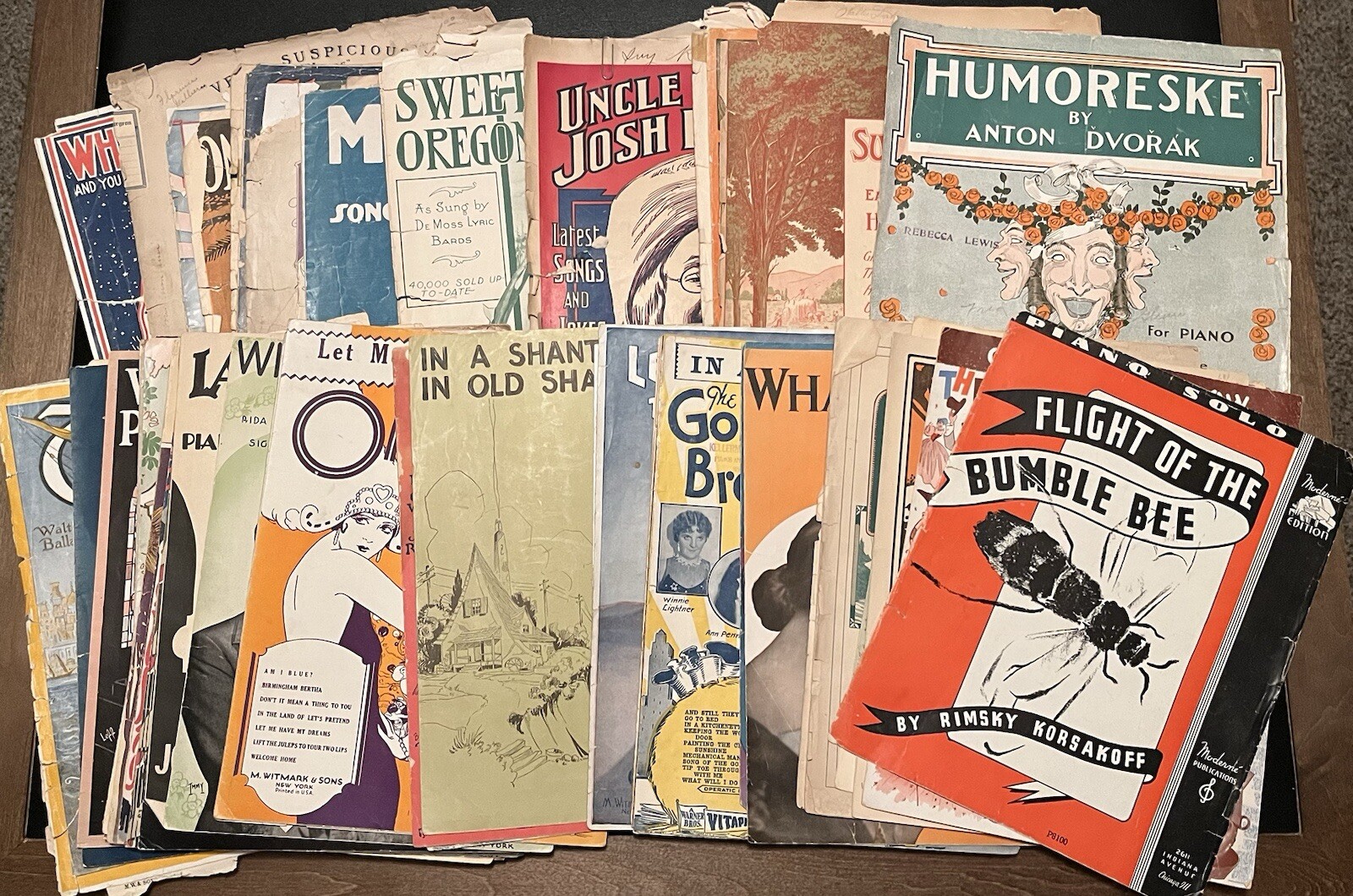 Lot of 50+ Vintage Sheet Music Unique Cover Art Only, Not Complete, Wizard Of Oz