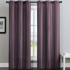 VCNY Home Madison Grommet Panel Pair 76" x 63" Plum 
