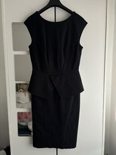 Ted Baker Size 2 UK 10 Black Midi Shift Dress Work Office Business