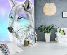 3D Gray Wolf B1352 Wallpaper Wall Mural Self-adhesive Sheena Pike Amy
