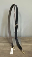 COACH CZ785 Reversible Strap In Refined Pebble Leather Gold/Black Dark Stone