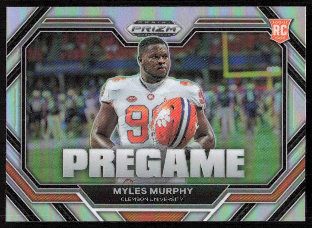 2023 Prizm Draft Picks Myles Murphy Pregame Silver Prizm
