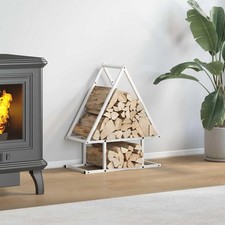 Étagère à bois de chauffage en Métal, Porte-Bûches d'intérieur, Rangement Bois