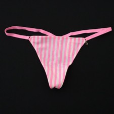 NEW Victoria's Secret VTG Satin Charm V-String Thong Panty ONE SIZE O/S