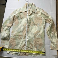 VINTAGE 1970 s Long Sleeve Button Shirt Men s Sz 14-14.5 Small Hippie