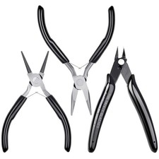 Jewelry Pliers, Cridoz Beading Pliers Set with Needle Nose Pliers, Round Nose
