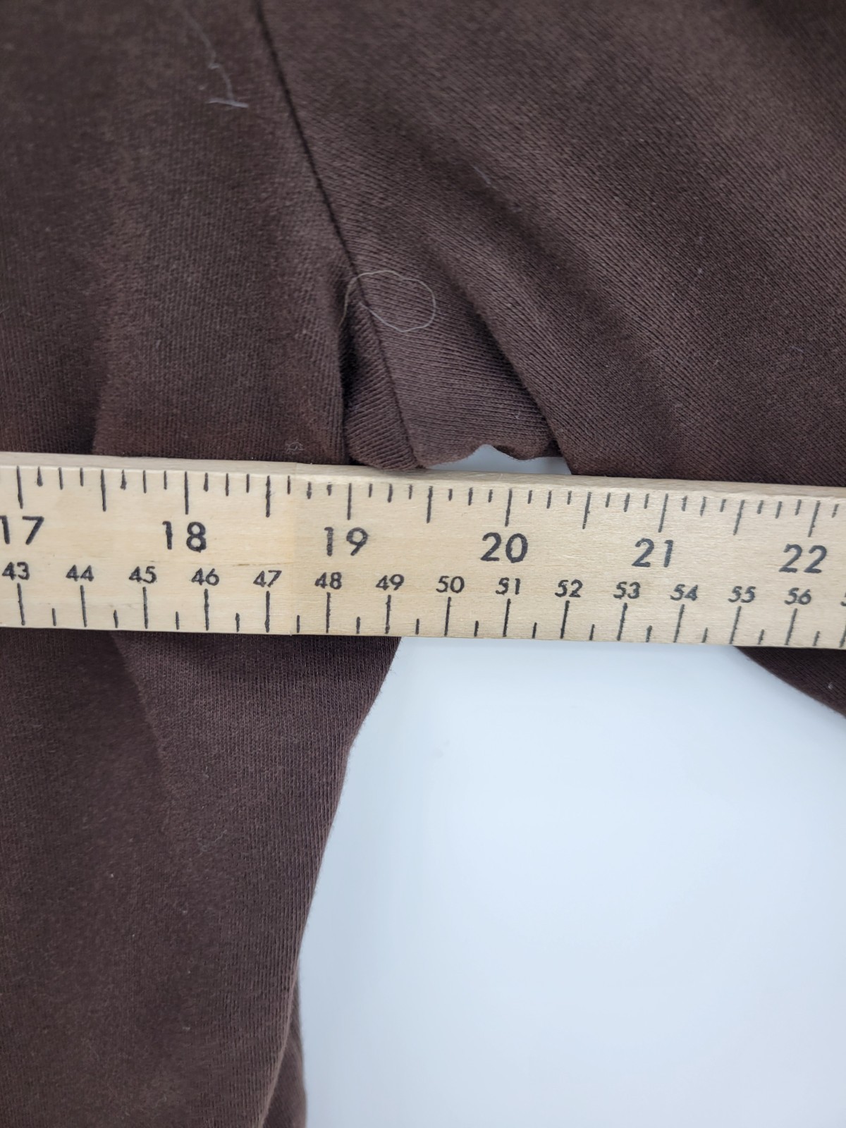 JM Collection Top Womens Large Brown Beaded Scoop Neck Long Sleeve Artsy Boho