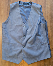 Roco Boys Gray Vest Size 20 Slim Fit Formal Suit Waistcoat