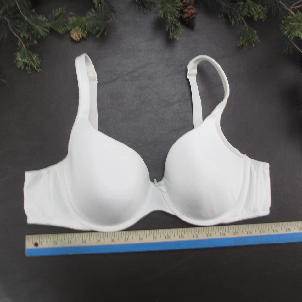 Sujetador Cacique Mujer 44B Blanco Con Aros Camiseta Copa Moldeada Correas Ajustables Foto 2 de 4