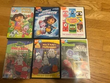 Lot of 6 Nickelodeon Nick Jr DVDs MAX & RUBY~DORA THE EXPLORER kids Halloween