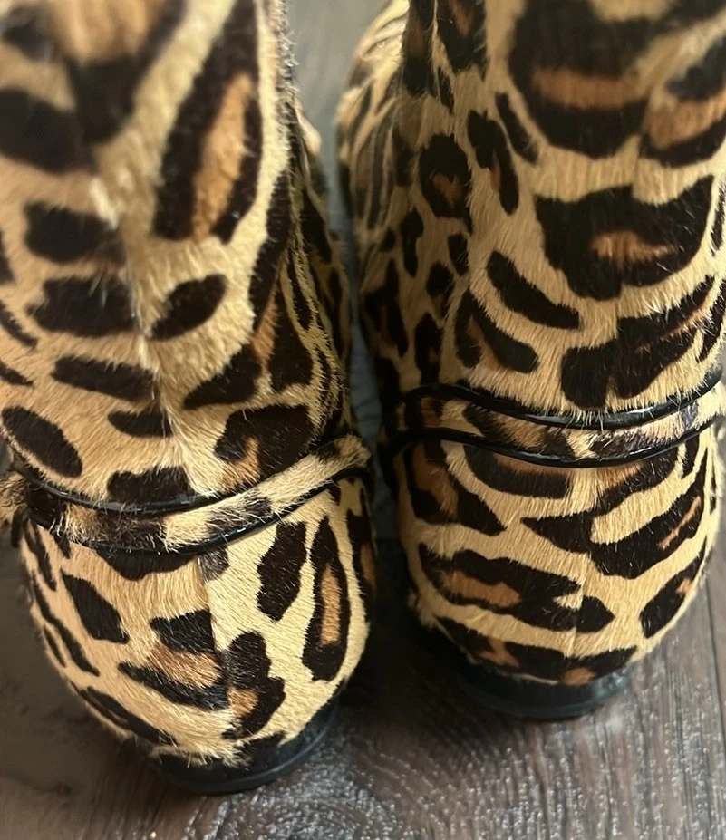 Charlotte Olympia Leopard Kitten Zip-up Ankle Boots Size 39.5 - Image 4 of 4