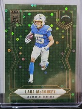 2025 Donruss Elite Ladd McConkey Green Disco #38 Los Angeles Chargers