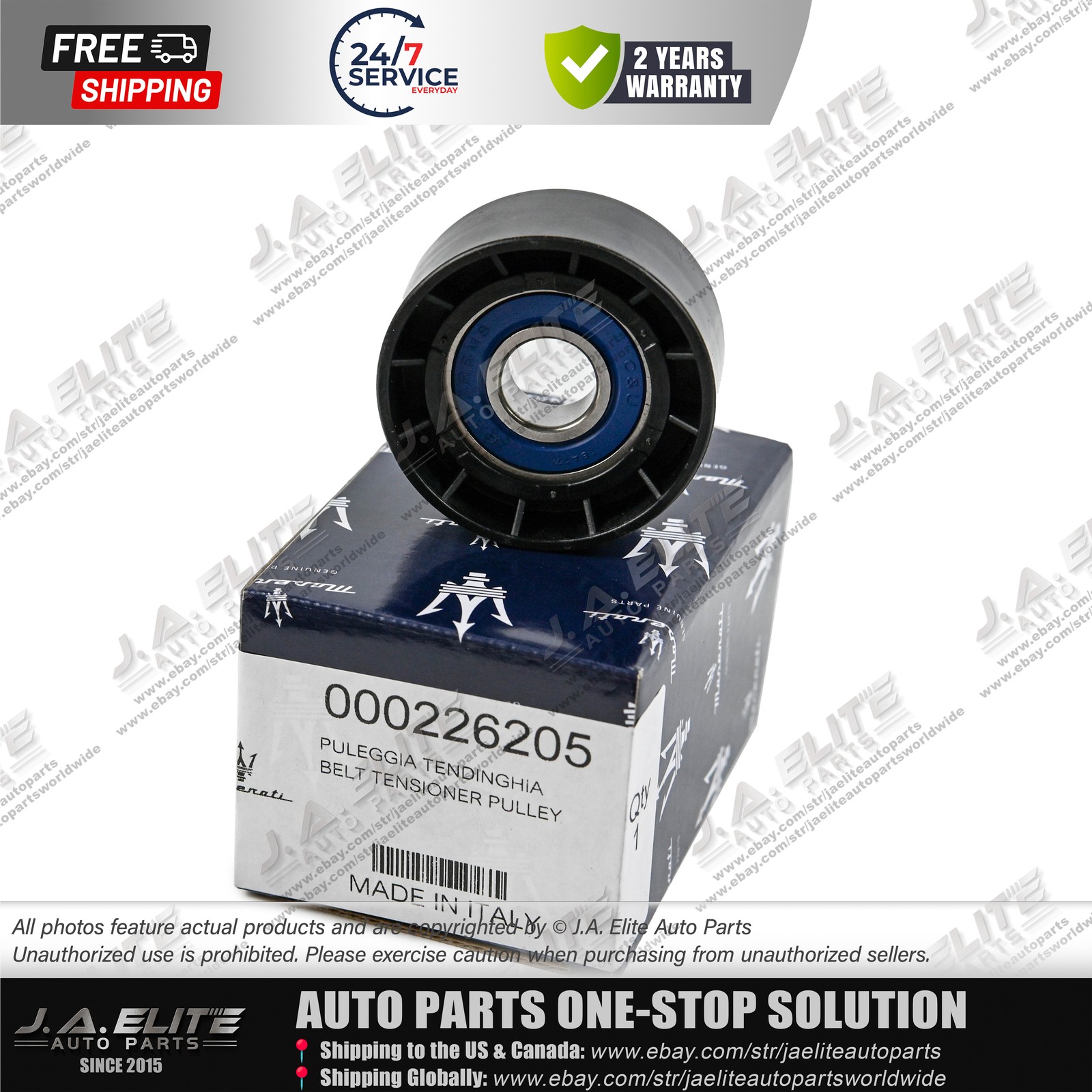 4pcs Belt Tensioner Pulley Kit fit Maserati Quattroporte GranTurismo GC