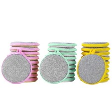 Household Scouring Pads Dishwashing Sponges Cloth Double-sided Cleaning Spongs