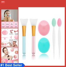 Silicone Face Scrubber 6 Piece Kit Exfoliating Blackhead Remover Cleansing Tool