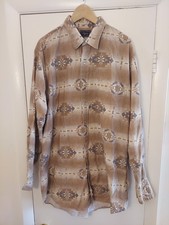 VTG Roper 2XLT 2XT Mens Shirt Pearl Snap Western Aztec Cowboy Made In USA ๐บ๐ธ