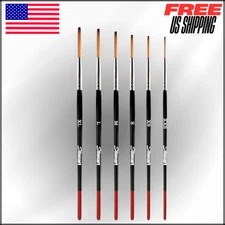 Lettering Quill Brushes, 6 pcs for Sign Painting, Pinstriping Brush Sign XL-XXS