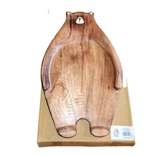 Wooden Bear Serving Tray  Made from sturdy Acacia Wood Large + Free Small One