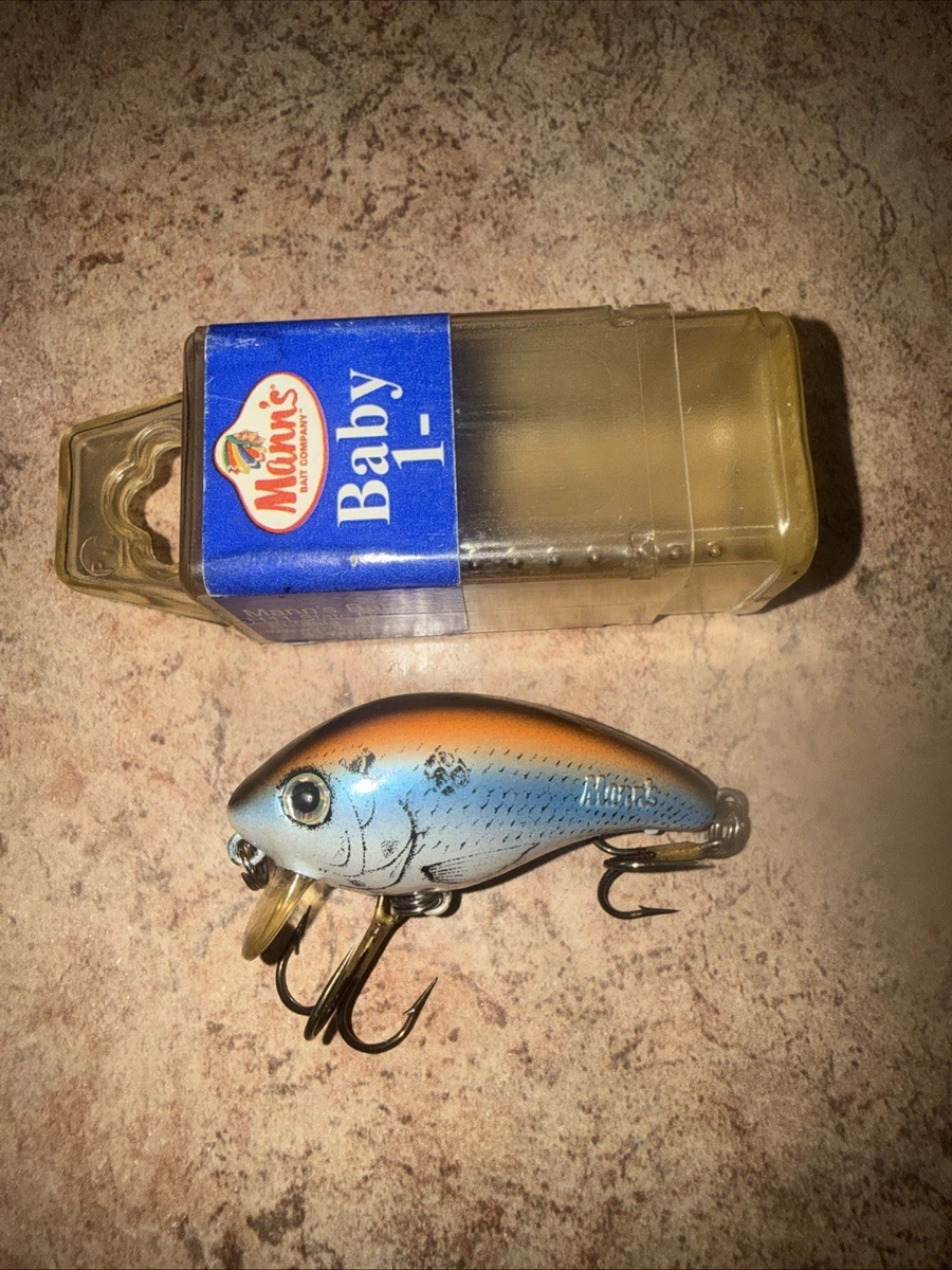 Leurre Vintage Mann's Pogo Shad 2-7/8 – Rare, Crankbait Américain, Hameçons Affûtés, Bon état