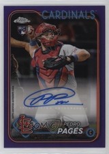 2024 Topps Chrome Update Purple Refractor 123/250 Pedro Pages Pagés Auto 13c5