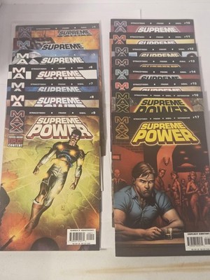 Axis Comics Supreme Power #1-17 Comic Lot Straczynski Frank Sibal MAX Color