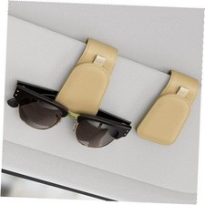Sunglass Holder for Car Visor, Suede Cloth Magnetic Sunglass Organizer Beige