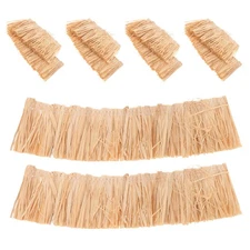 6pcs Miniature Thatch Roof: Artificial Thatch - Faux Grass Roll - DIY Fake