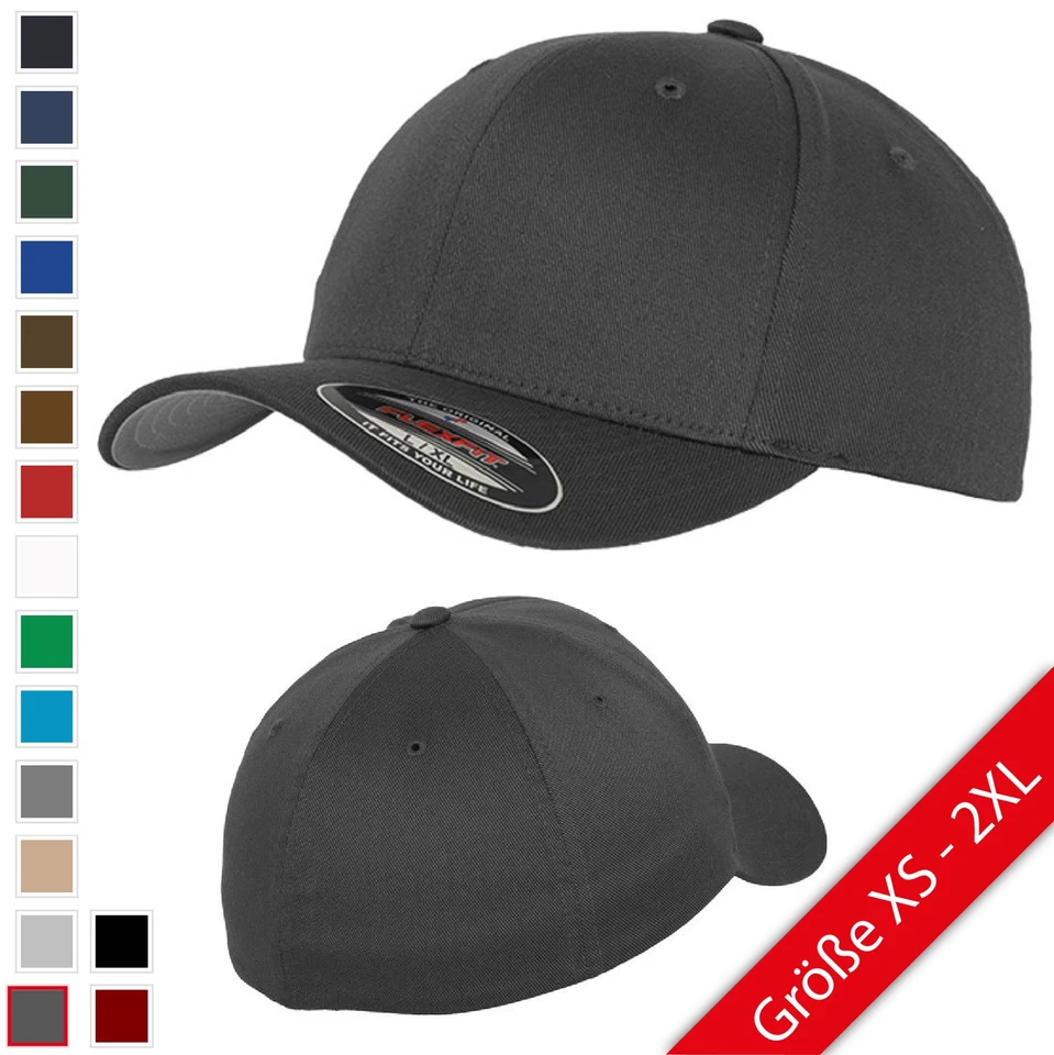 Flexfit® Wooly Combed Baseball Cap verschiedene Farben und Größen - Bild 1 von 1