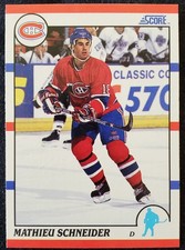 1990 Mathieu Schnieder (RC) Montreal Candiens NHL Score Rookie Card #127