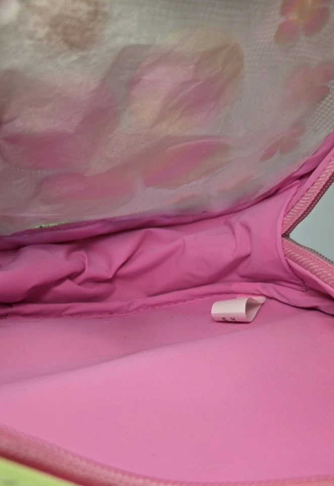 Bolsa de viaje Clinique redonda multicolor diseño floral maquillaje cosmético  Foto 4 de 4