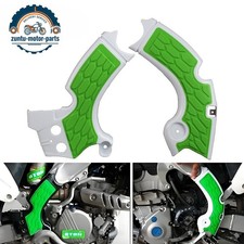 Frame Guards Protector White+Green For KAWASAKI KX250 2020 KX250F 2015-2019