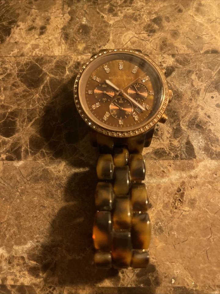 Relógio masculino cronógrafo Michael Kors Parker tom ouro rosa - Imagem 4 de 4