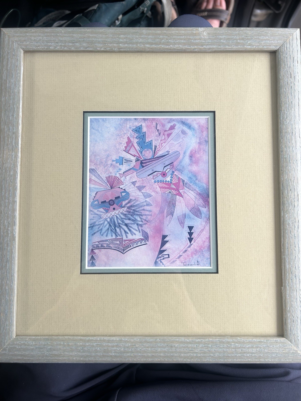 Helen Hardin Tsa-Sah-Wee-Eh Native American Art Print Framed Southwest Santa Fe