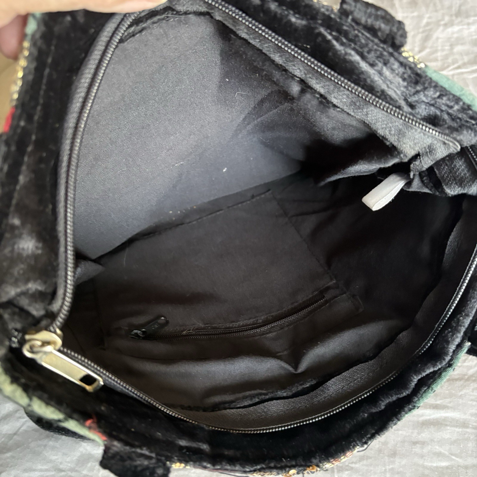 Vtg Multi-Colored Patchwork Purse Shoulder Bag Re… - image 17