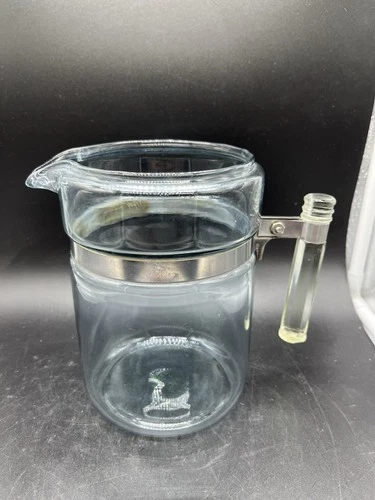 Vintage Pyrex Flameware 6 Cup Coffee Pot Percolator  7826 Blue #11