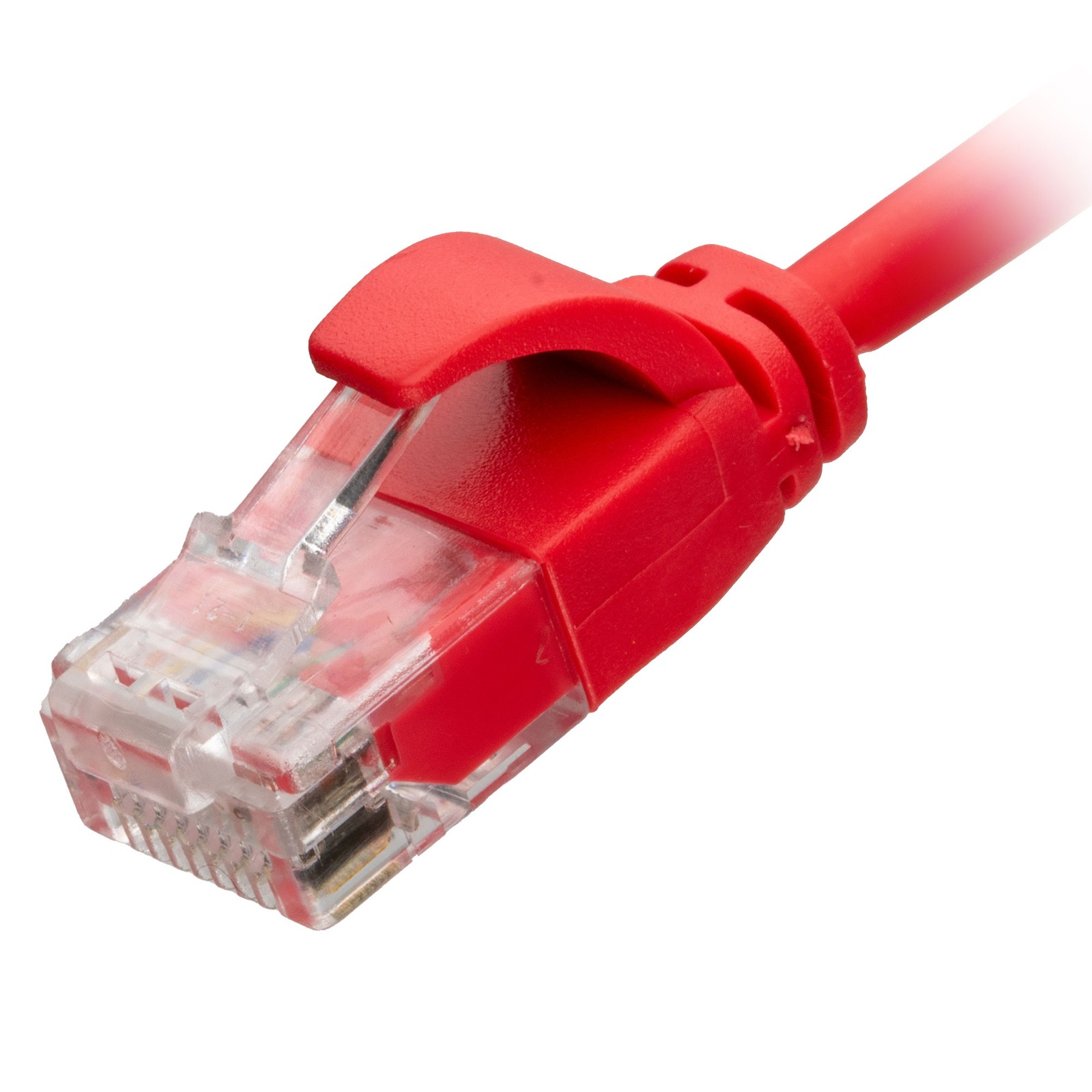 Cablenet 2.5m Cat6 RJ45 Red U/UTP LSOH 30AWG Slim Snagless Booted Patch Lead