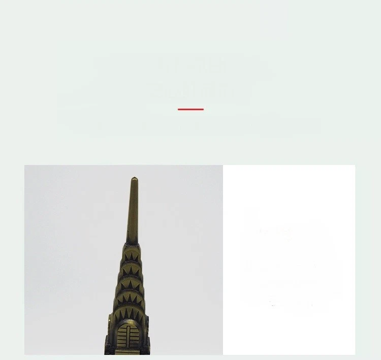 New Zinc Alloy Chrysler Building Model Home Furnishings Metal Wine Cabinet Decor - Image 4 of 4