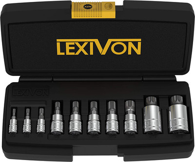 XZN Triple Square Spline Bit Socket Set, Premium S2 Alloy Steel | 10-Piece Europ