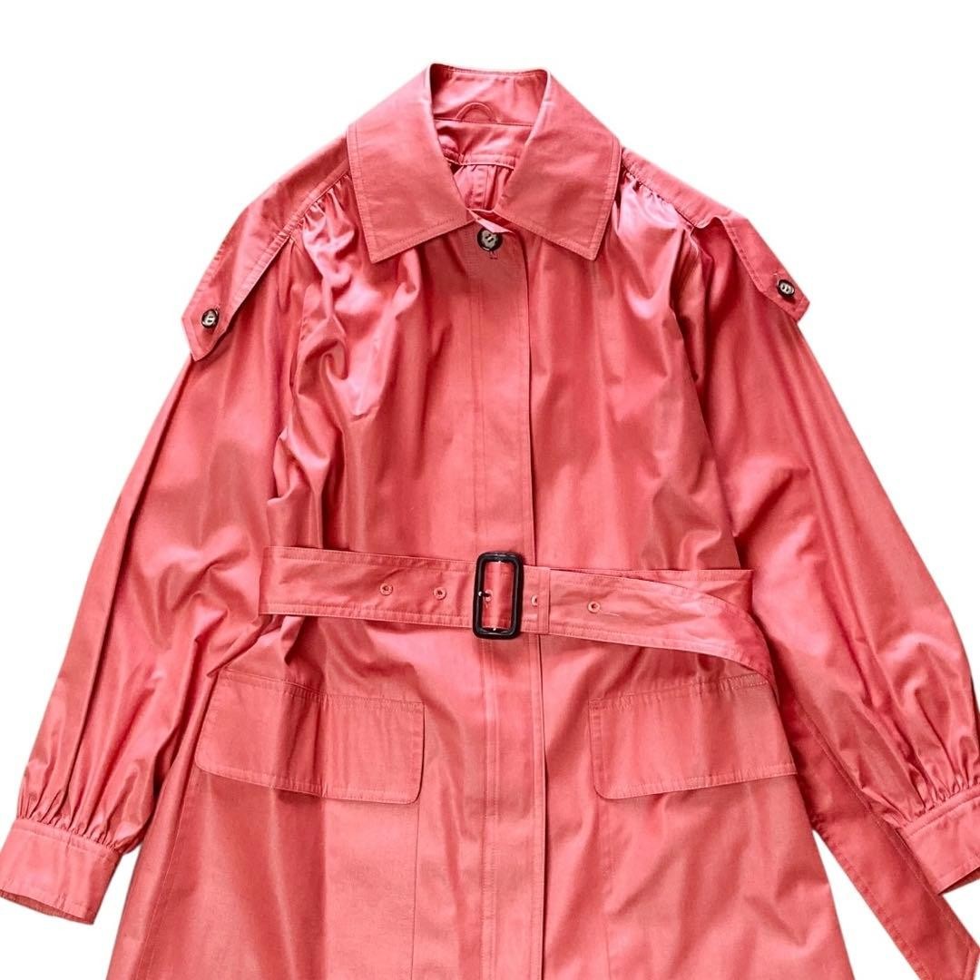 Yves Saint Laurent Vintage Pink Trench Coat Belt Women's S 7 Excellent thumbnail 2
